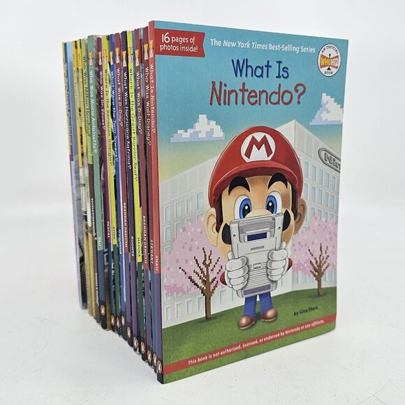 WhoHQ What Is Nintendo & What Was Books Lot of 15 Paperback Gina Shaw 2022 - Picture 1 of 16